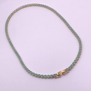 Chocker-riviera-verde-agua-banhado-a-ouro