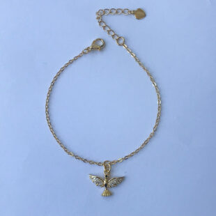 Pulseira-cadeadinho-com-espírito-santo-banhado-a-ouro