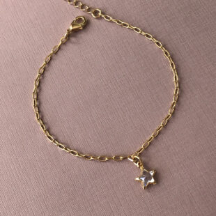 Pulseira-elo-estrela-de-zircônia-banhado-a-ouro